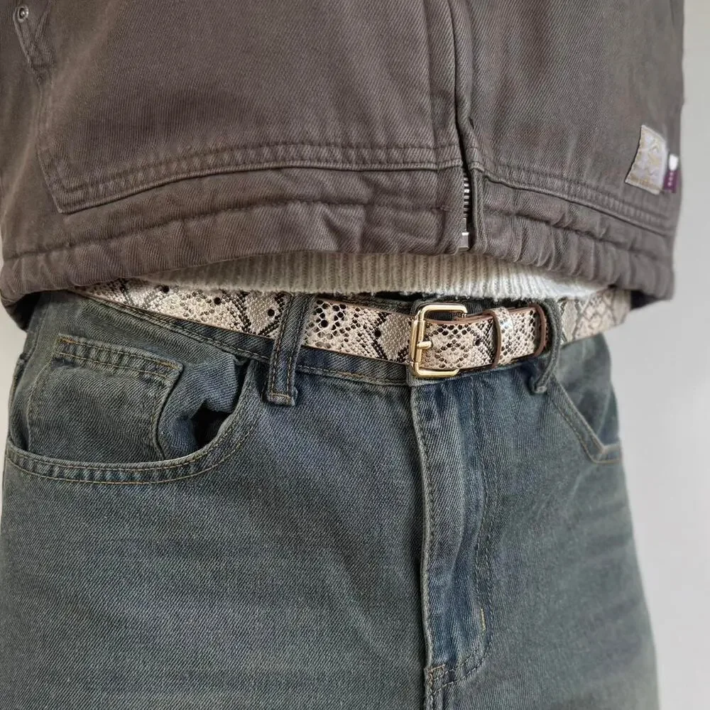 Y2k style snakeskin american western